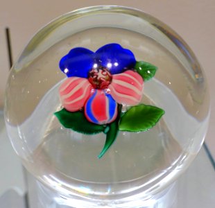 Paperweight by Boston and Sandwich Glass Company, Sandwich MA, c. 1850, glass - Currier Museum of Art - Manchester, NH - DSC08061