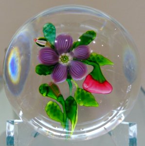 Paperweight by Cristallerie de Clichy, France, c. 1850, glass - Currier Museum of Art - Manchester, NH - DSC07847