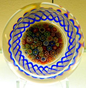 Paperweight by Cristallerie de Baccarat, France, c. 1850, glass - Currier Museum of Art - Manchester, NH - DSC07880