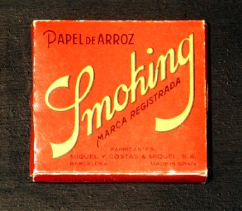 Papel de Arroz Smoking, Miquel y Costas&Misquel SA Barcelona (Cigarette rolling papers) red (front)