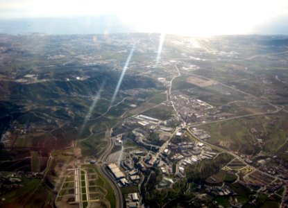 Parque Tecnológico de Andalucía, view from a plane, Andalucia, Spain