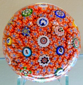 Paperweight by Cristallerie de Baccarat, France, c. 1850, glass - Currier Museum of Art - Manchester, NH - DSC07872