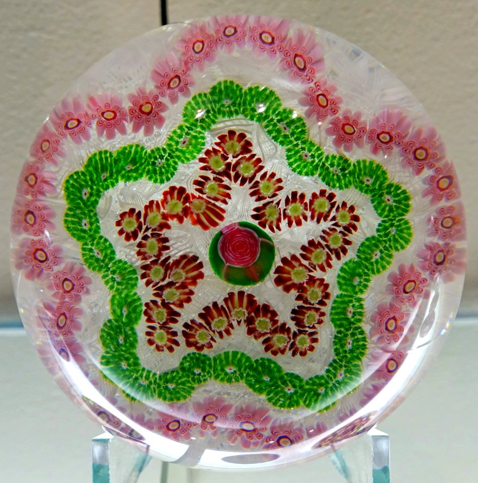 Paperweight by Cristallerie de Clichy, France, c. 1850, glass - Currier Museum of Art - Manchester, NH - DSC07850