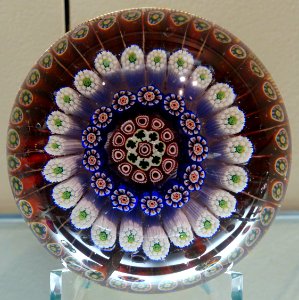 Paperweight by Cristallerie de Baccarat, France, c. 1850, glass - Currier Museum of Art - Manchester, NH - DSC07877