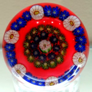 Paperweight by Cristallerie de Clichy, France, c. 1850, glass - Currier Museum of Art - Manchester, NH - DSC07852