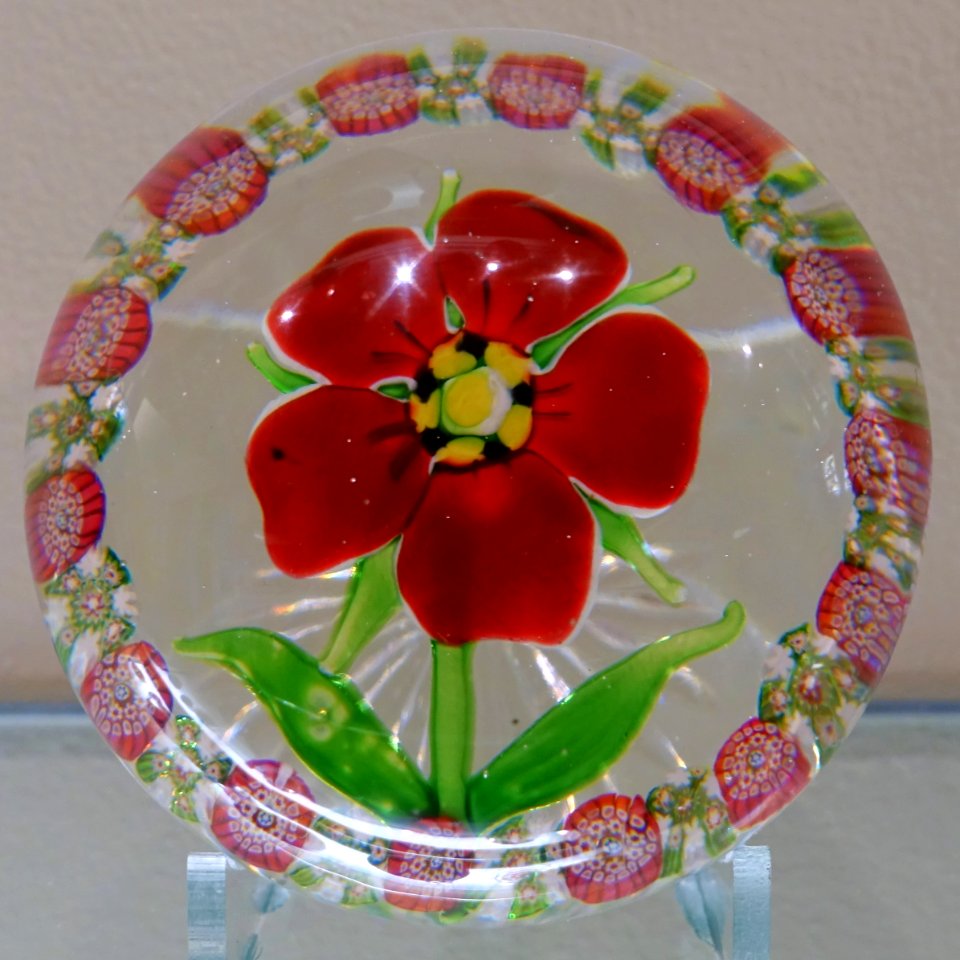 Paperweight by Cristalleries de Saint-Louis, France, c. 1850, glass - Currier Museum of Art - Manchester, NH - DSC07710