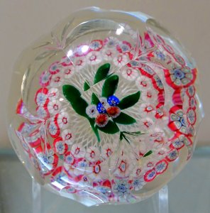 Paperweight by the New England Class Company, East Cambridge MA, c. 1850, glass - Currier Museum of Art - Manchester, NH - DSC08080