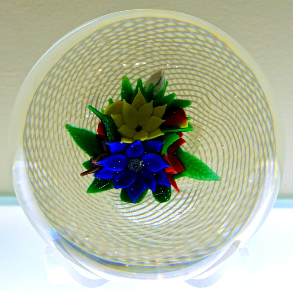 Paperweight by the New England Class Company, East Cambridge MA, c. 1850, glass - Currier Museum of Art - Manchester, NH - DSC08066
