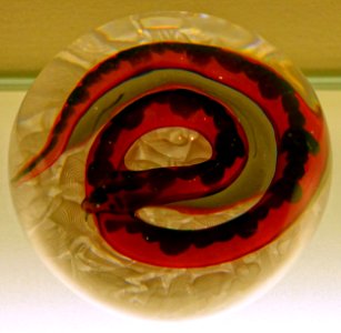 Paperweight by Cristallerie de Baccarat, France, c. 1850, glass - Currier Museum of Art - Manchester, NH - DSC07884
