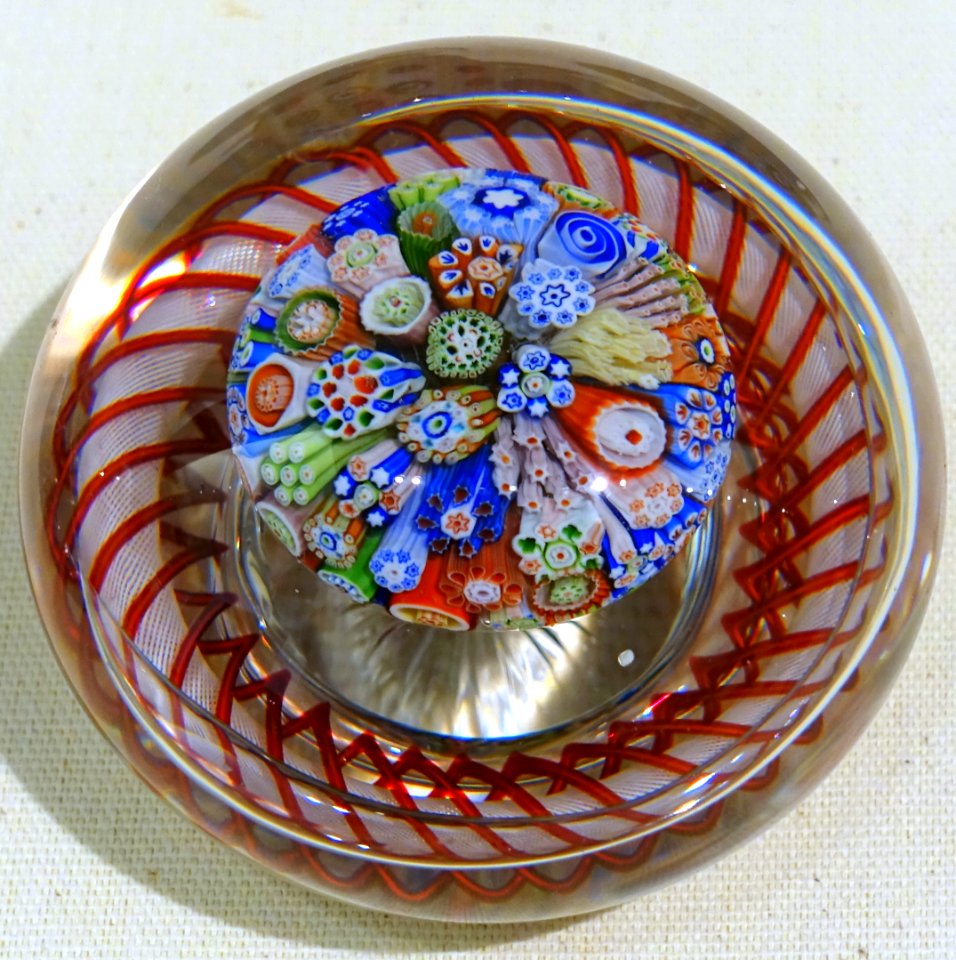 Paperweight by Cristallerie de Baccarat, France, c. 1850, glass - Currier Museum of Art - Manchester, NH - DSC07830