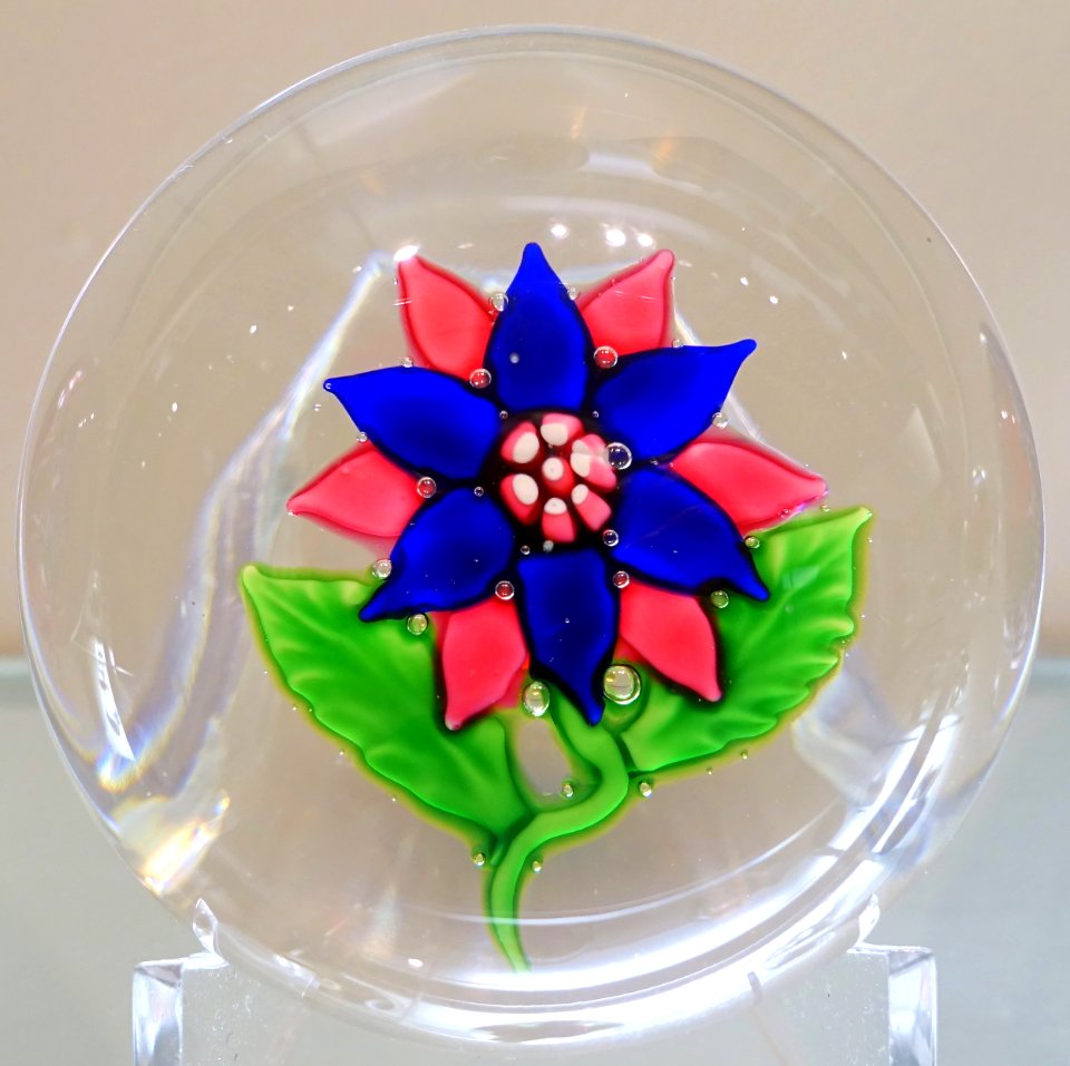 Paperweight by Boston and Sandwich Glass Company, Sandwich MA, c. 1850, glass - Currier Museum of Art - Manchester, NH - DSC08052