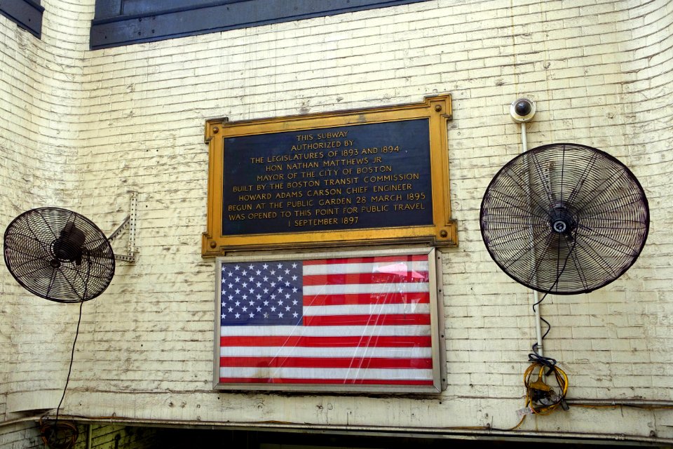 Park Street Station dedication plaque, September 2018