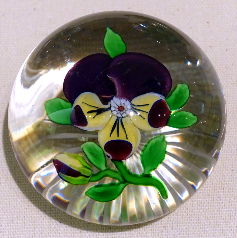 Paperweight by Cristallerie de Baccarat, France, c. 1850, glass - Currier Museum of Art - Manchester, NH - DSC07813