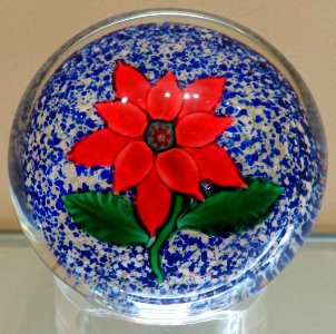 Paperweight by Boston and Sandwich Glass Company, Sandwich MA, c. 1850, glass - Currier Museum of Art - Manchester, NH - DSC08056