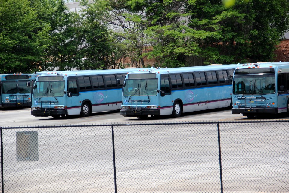 Parked Cobb Community Transit buses, April 2017 2