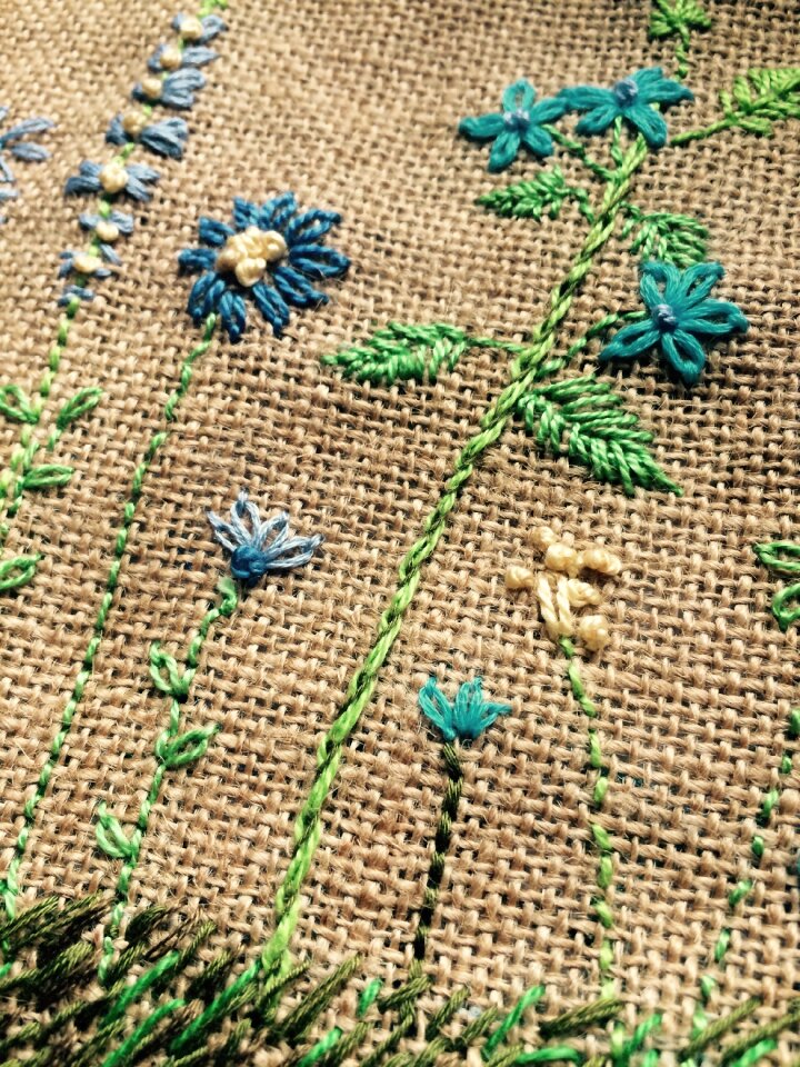 Handmade knitting wool thread