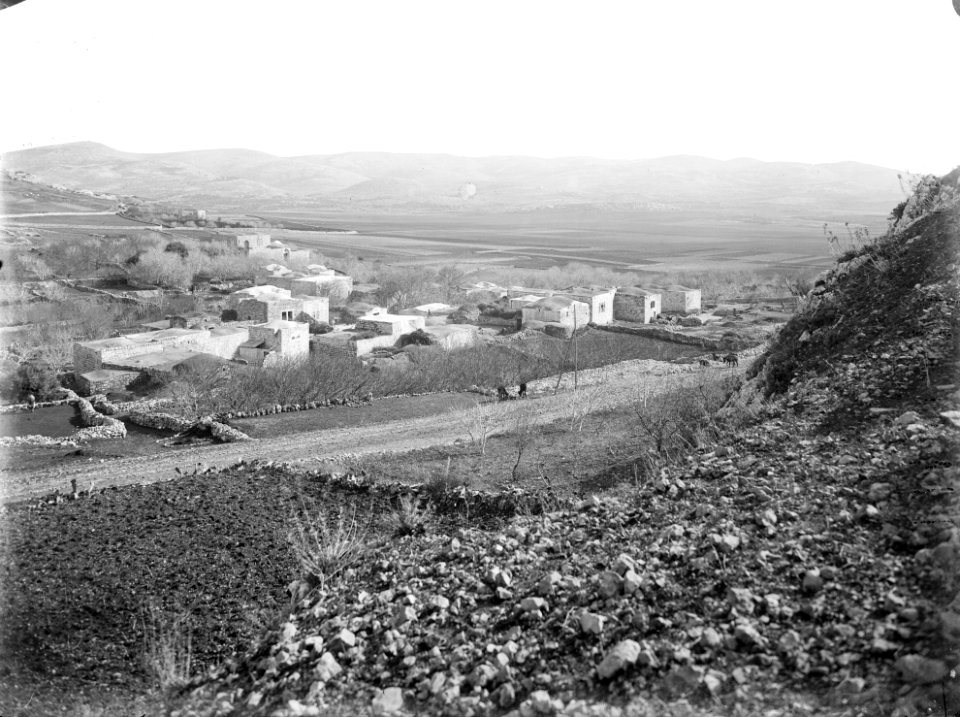 Panorama, dorpen, bergen, Jordanië, Bestanddeelnr 254-6130