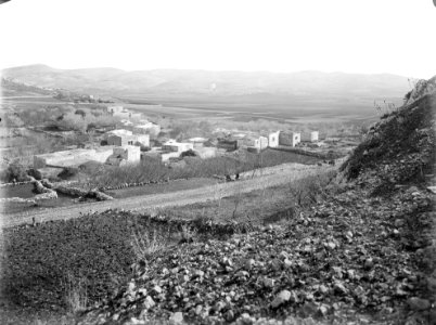 Panorama, dorpen, bergen, Jordanië, Bestanddeelnr 254-6130