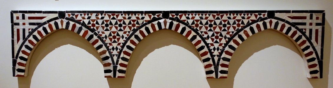 Part of a courtyard arcade, probably Cairo, Egypt, 17th century AD, marble mosaic - Aga Khan Museum - Toronto, Canada - DSC06501