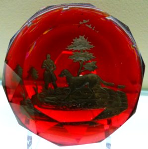Paperweight by Cristallerie de Baccarat, France, c. 1850, glass - Currier Museum of Art - Manchester, NH - DSC07881