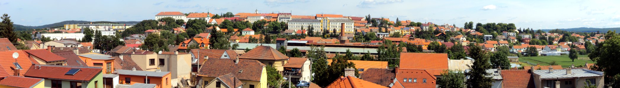 Panorama města Rosice z jihu