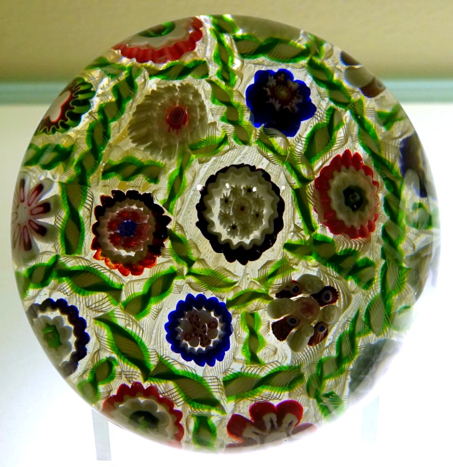 Paperweight by Cristallerie de Clichy, France, c. 1850, glass - Currier Museum of Art - Manchester, NH - DSC07855