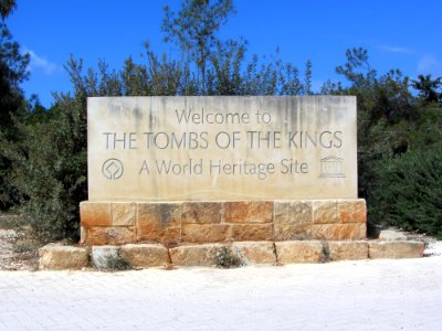 Paphos Tomb of the kingsUnesco Sign