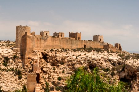 Part of the city walls, from Alcazaba, Almeria, Spain photo