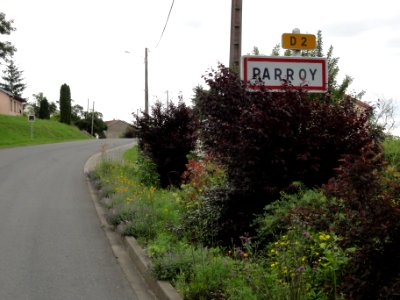 Parroy (M-et-M) city limit sign
