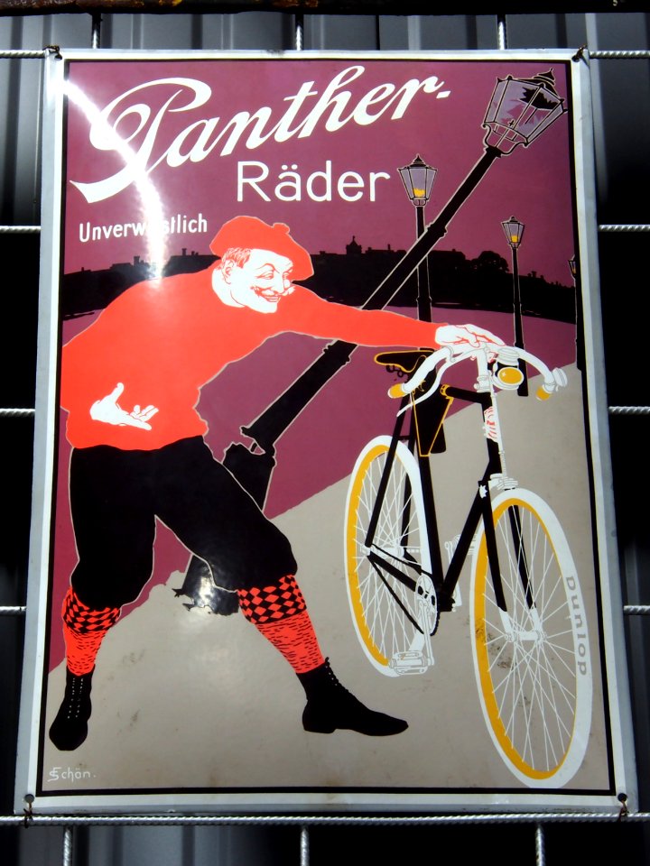 Panther Räder, Unverwüstlich, enamel advertising sign