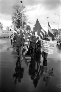 Papoea-demonstratie om de aandacht te vestigen op hun moeilijkheden als de VN vo, Bestanddeelnr 922-9543