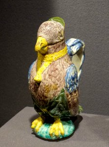Parrot bottle, Slovakia, Holic, mid 1700s, ceramic - Museum of Anthropology, University of British Columbia - DSC08847