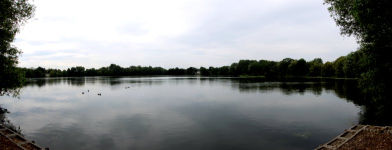 Panorama blauer see