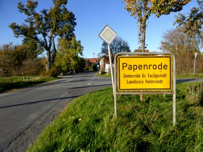 Papenrode Ortsschild