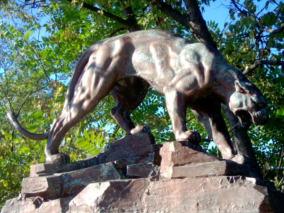 Panther by Giuseppe Moretti, Panther Hollow Bridge, 2015-10-10, 01