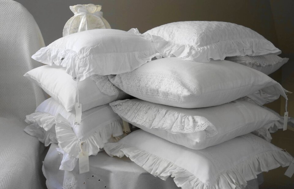 Bedroom white frill
