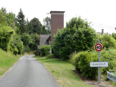 Pargnan (Aisne) city limit sign