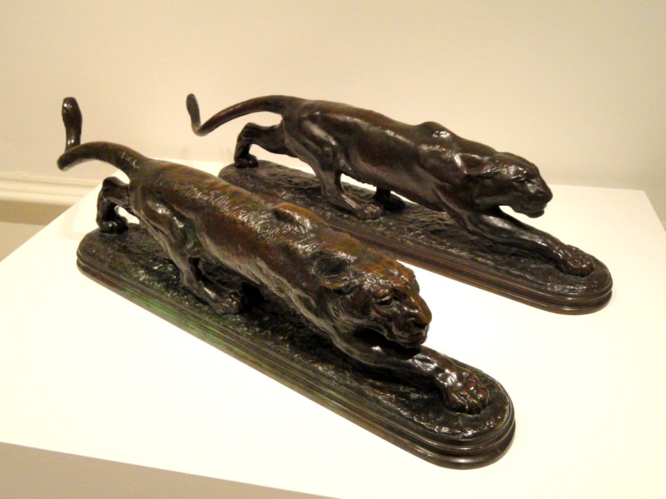 Panther and Stalking Panther by Alexander Phimister Proctor, c. 1893-1898 and 1893 respectively - Corcoran Gallery of Art - DSC01243