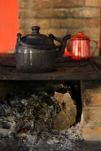 Coal kettle coffee photo