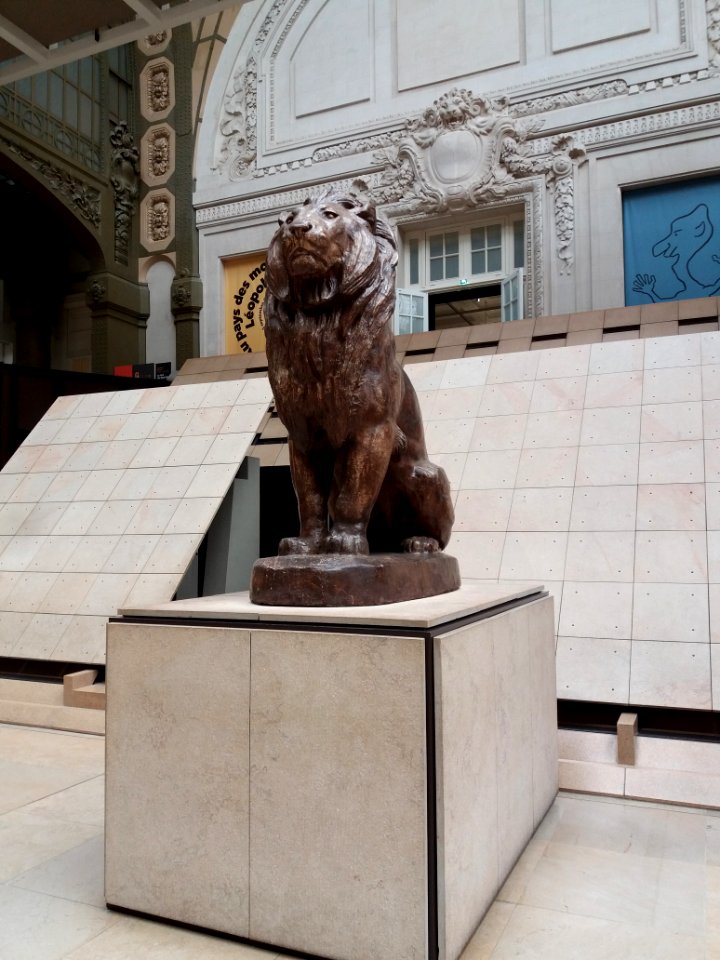 Paris 7e - Musée d'Orsay - Lion Assis (Antoine-Louis Barye)