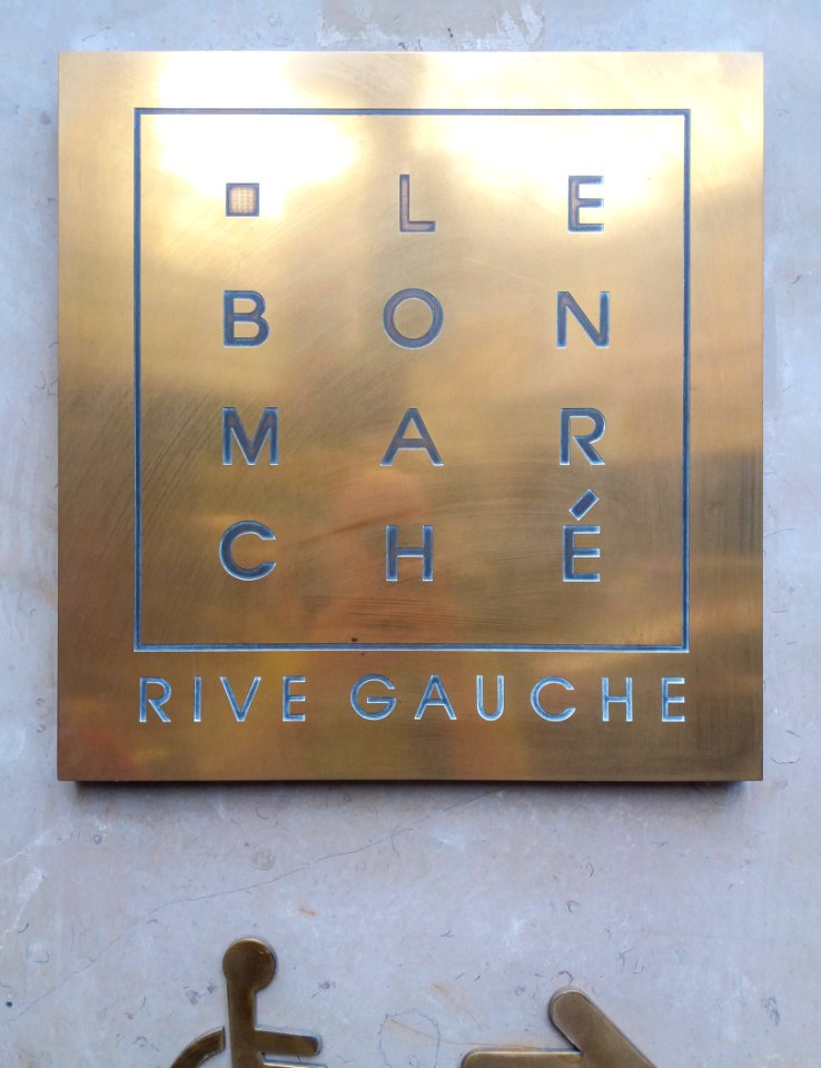 Paris 7e - Le Bon Marché - Plaque Rive Gauche
