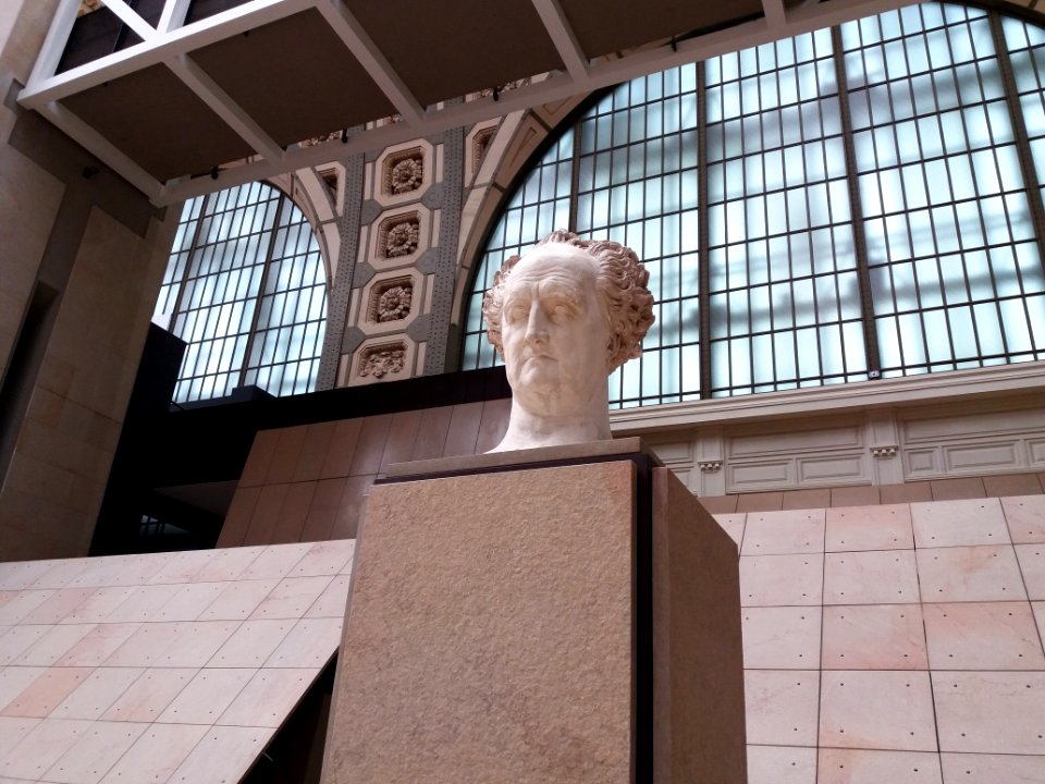Paris 7e - Musée d'Orsay - Buste en plâtre de Goethe par Pierre-Jean David