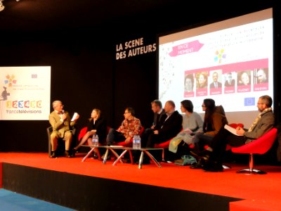 Paris, Salon du Livre 2015 (11) débat autour du Prix de littérature de l'Union européenne