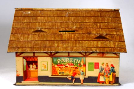 Parein, Antwerpen, Belgie koekblik tevens spaarpot, foto 7