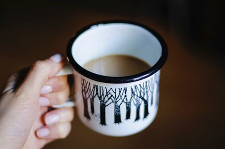 Hand macro mug photo