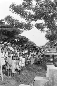 Pare-Pare bij Makassar Soekawati, de president van Oost-Indonesië, bracht verge, Bestanddeelnr 1501-9-2