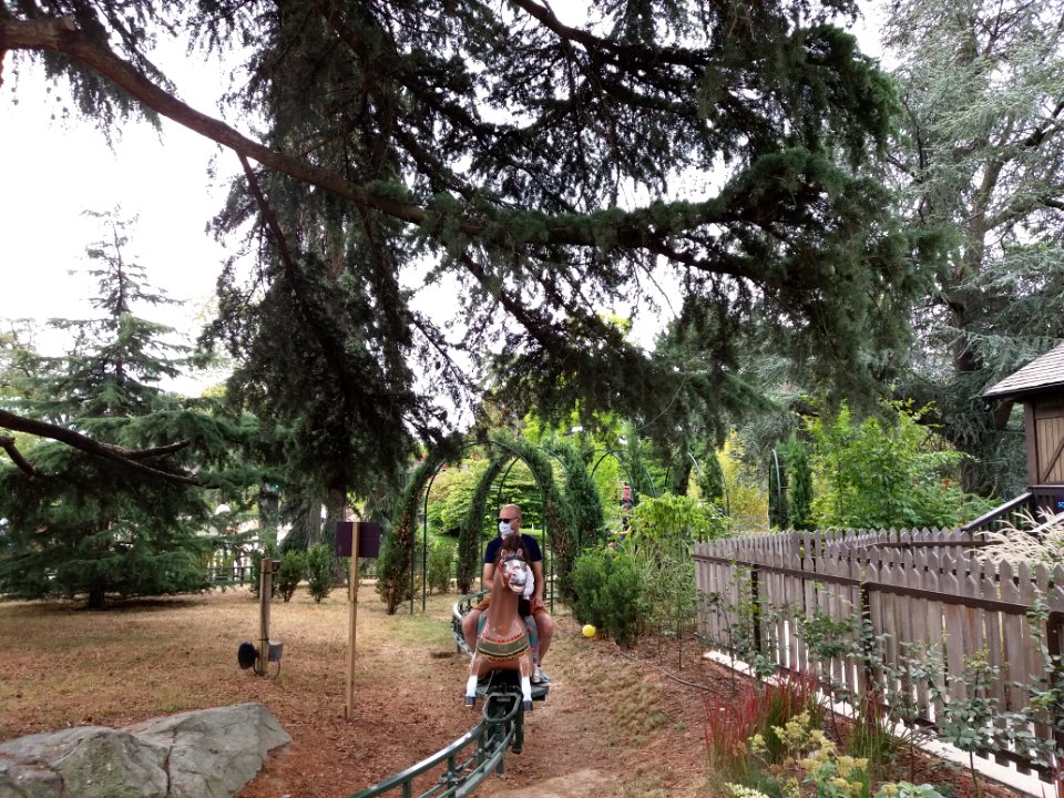 Paris - Jardin d'Acclimatation - Attraction des Chevaux Galopants