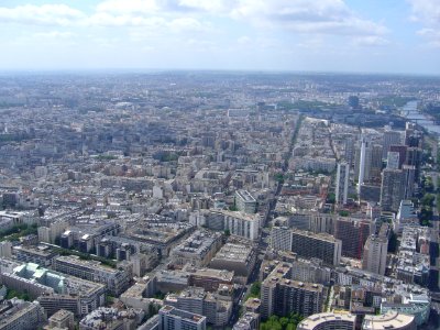 Paris View from the Eiffel Tower third floor Seine downstream RG 11