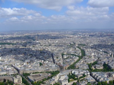 Paris View from the third floor of the Eiffel Tower Quartier de Chaillot 01b