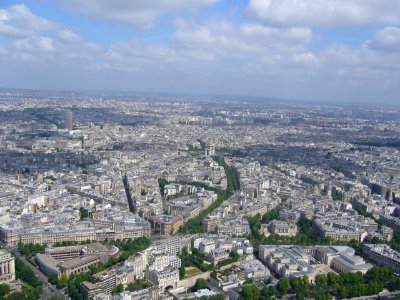 Paris View from the third floor of the Eiffel Tower Quartieer de Chaillot 01a